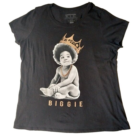 The Notorious B.I.G. Biggie Smalls Women's T-Shirt Black 2XL - Picture 1 of 5